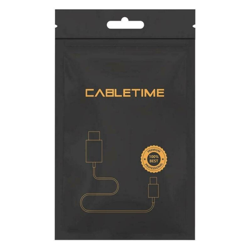 Cabletime Cable DisplayPort male - DisplayPort male 1.8m Μαύρο (CT-AV585-01G-B1.8 - Image 2