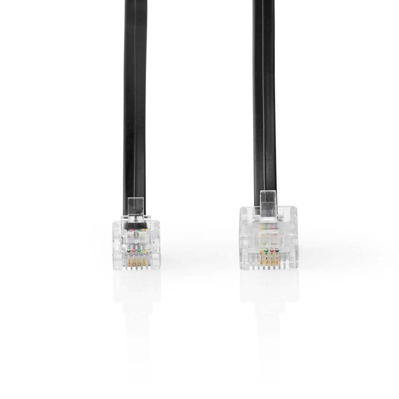 NEDIS TCGP90200BK50 TELECOM CABLE RJ11 MALE - RJ11 MALE 5M BLACK